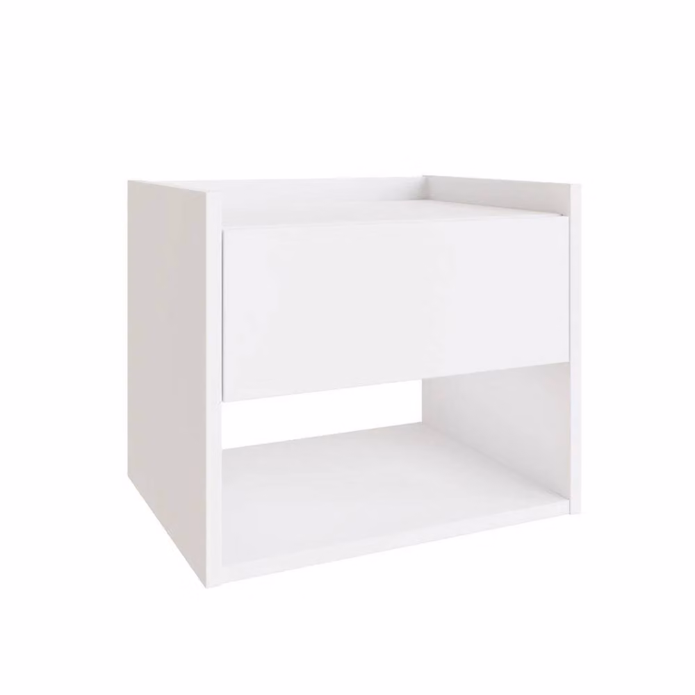 FORGEVIO White Harmony Wall Mounted Bedside Tables Pair – 2