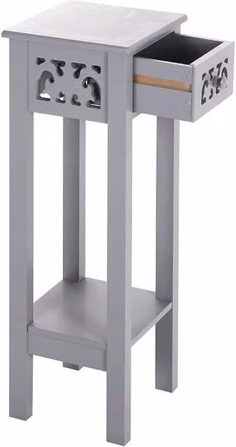 KORVIXA Small Square Side Coffee Table in Grey