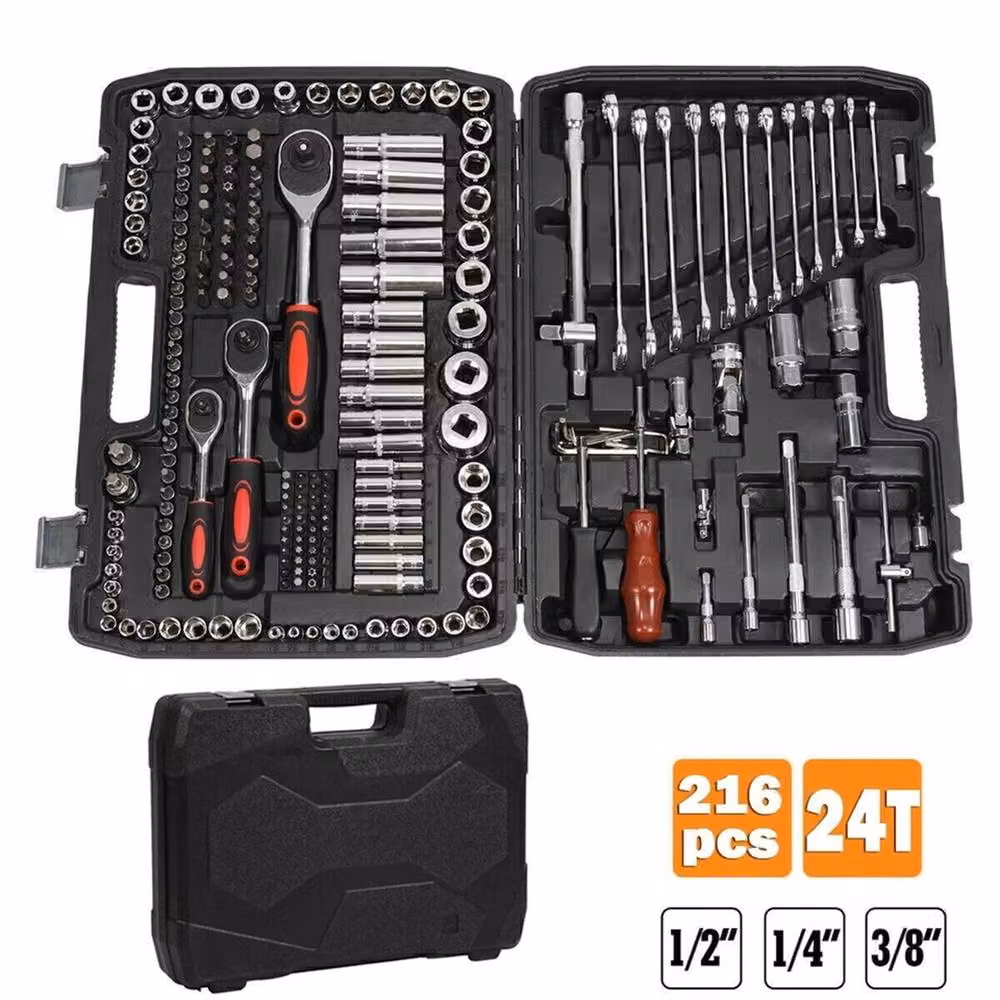Nordara 216-Piece Ratchet Socket Set with Tool Case in Black – 2