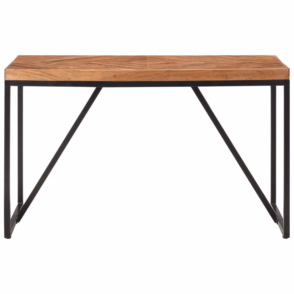 Berkfield Home Industrial Rectangular Dining Table in Brown and Black with Acacia and Mango Wood, W/D/H: 120 x 60 x 76 cm – 2