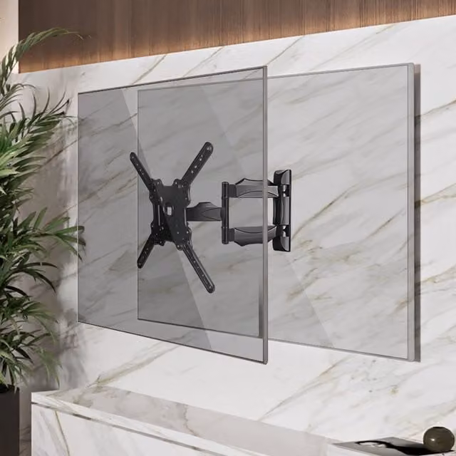 Lifeideas Black Metal Wall Mounted TV and Monitor Bracket for 32-52 inch Screens