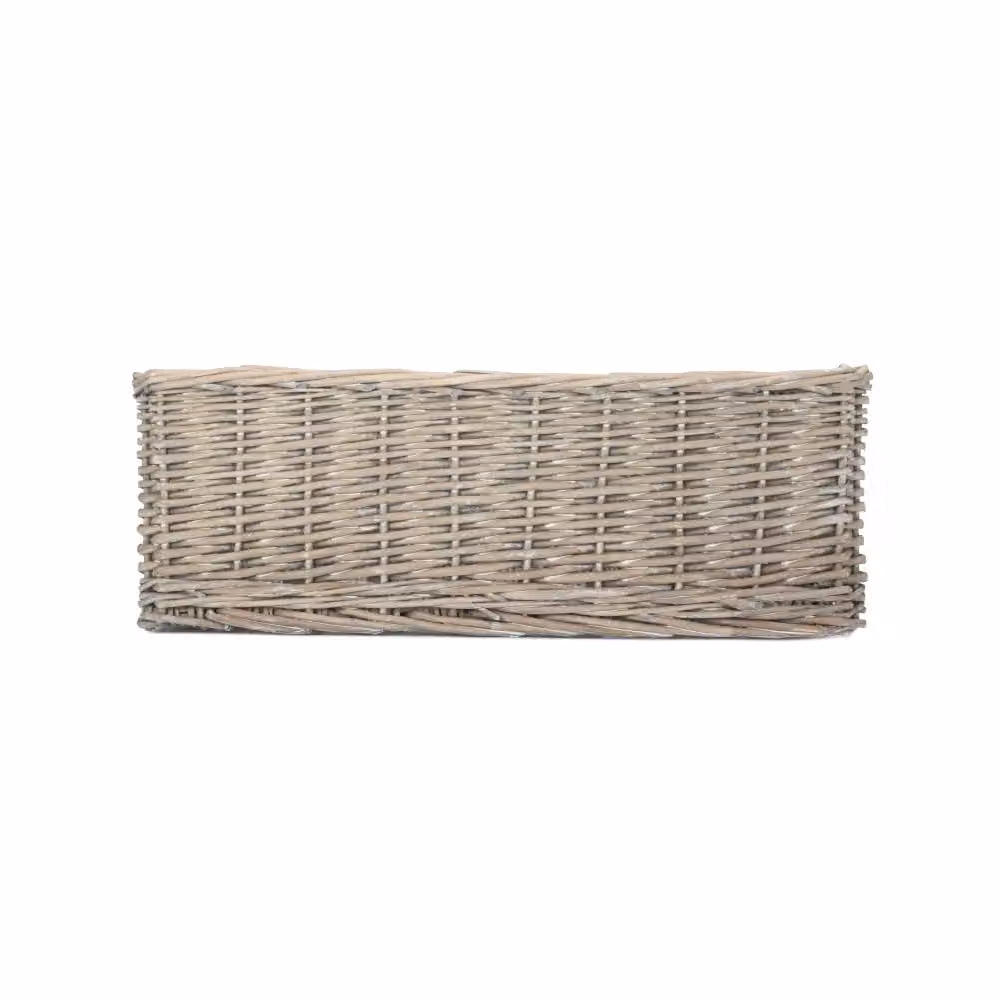 Red Hamper Open Weave Wicker Storage Tray in Grey Wash and Mid Grey, W/D/H: 47.0 x 34.0 x 16.0 cm – 2