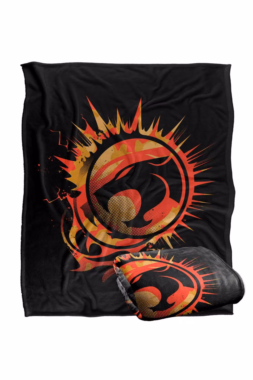 Warner Bros. Thundercats Logo On Fire Super Soft Silky Touch Throw Blanket, Multicolour, Extra Large – 2