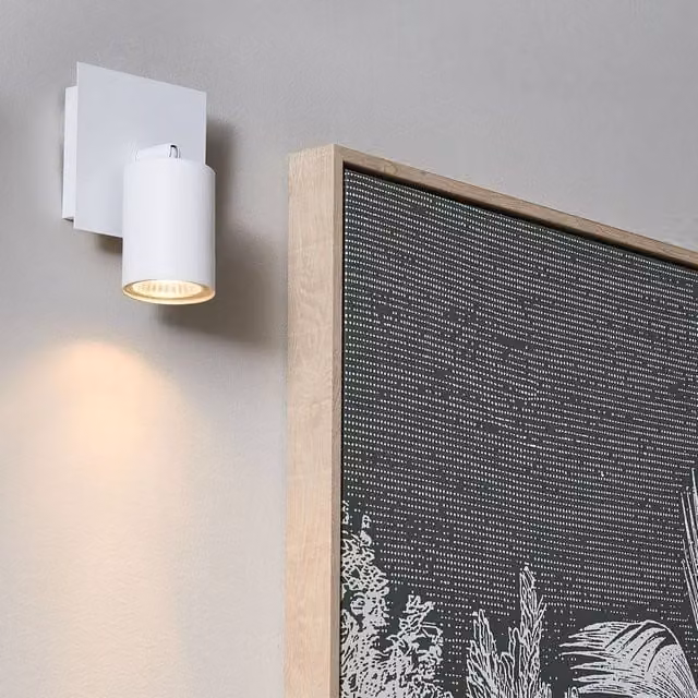 Wyld and Coco Set of 2 White Metal Adjustable LED Wall Sconces