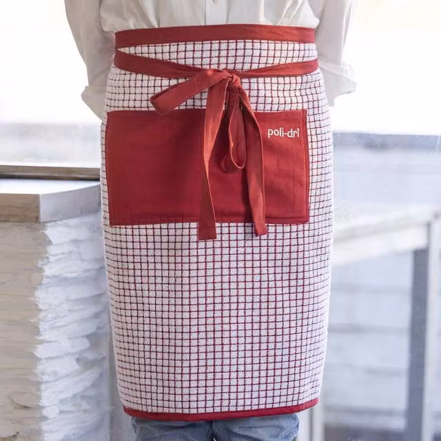 mysmartbuy Poli-Dri Red Terry Half Apron for Adults