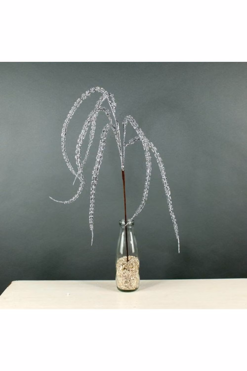 KDMD Silver Glitter Amaranthus Spray, 3 Pack – 2