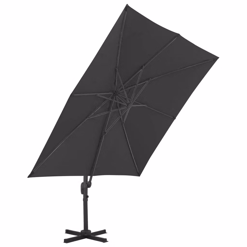 Berkfield Home Outdoor Umbrella with Portable Base in Anthracite Grey – 2