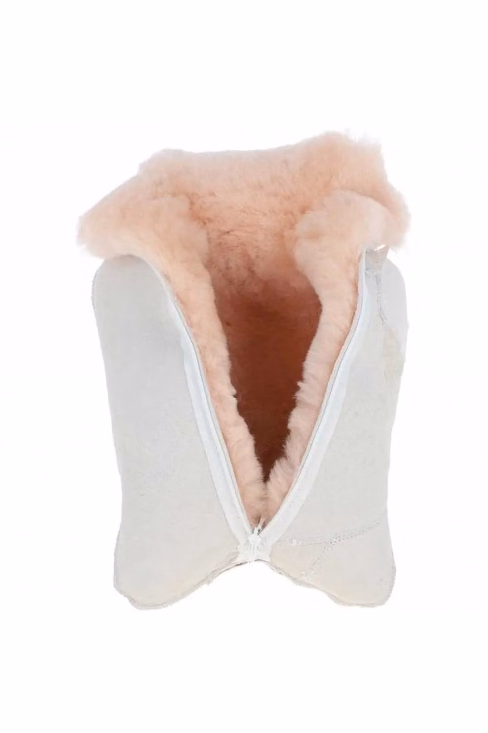 Fenland England Real Sheepskin Hot Water Bottle Cover with 1L Bottle in Pink