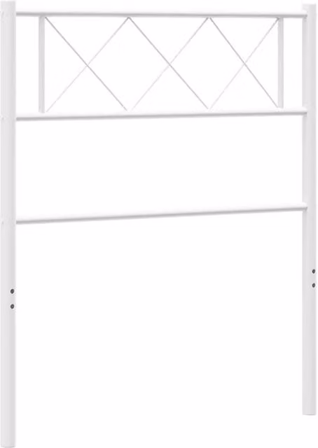 Berkfield Home Classic Metal Headboard, White, Width: 100 cm