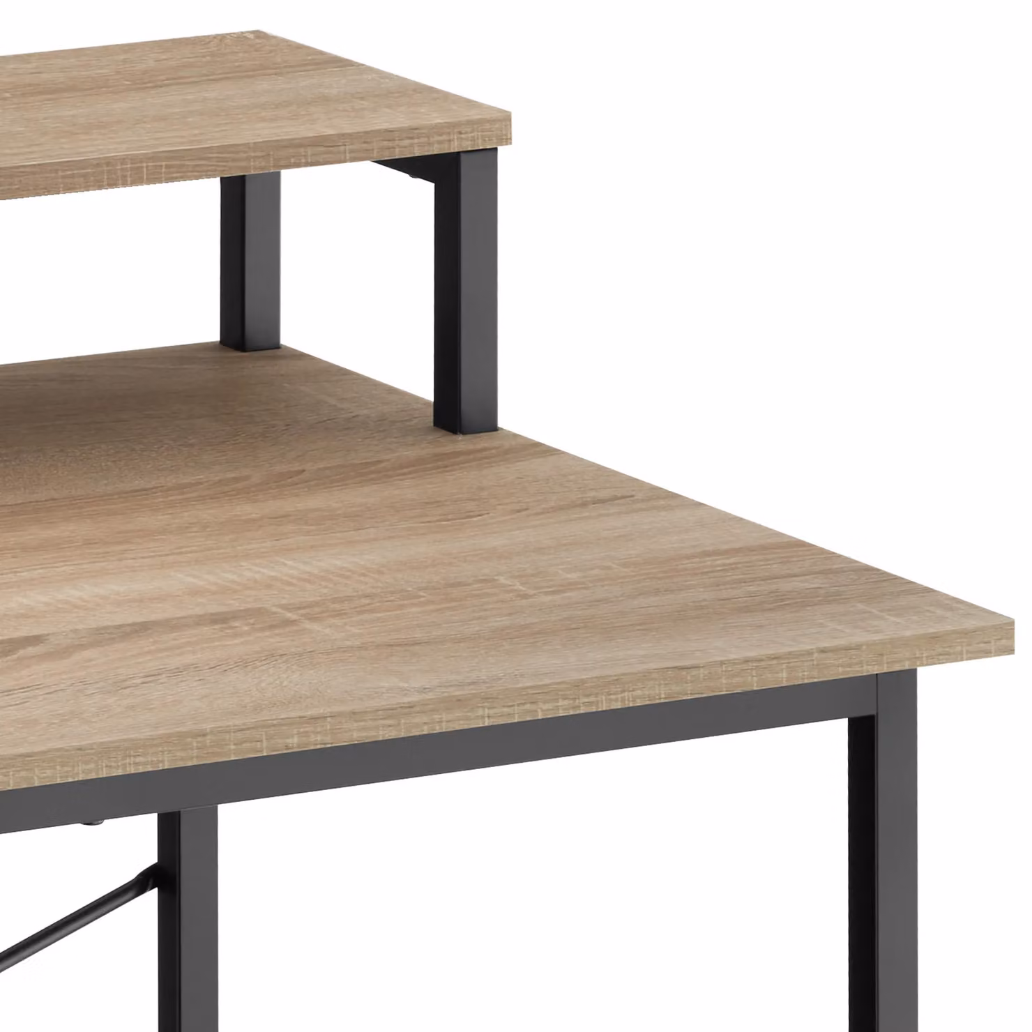 tectake Industrial Desk with Shelving and Fabric Storage Bag in Oak, W/D/H: 120 x 60 x 110 cm – 7