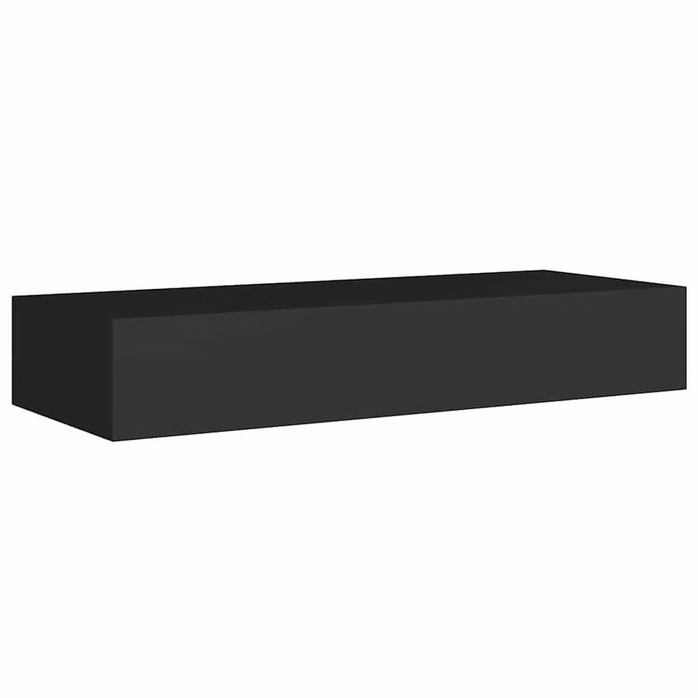 Berkfield Home Elegant Wall-mounted Drawer Shelves, 2 Piece Set, Black, W: 60 cm, D: 23.5 cm, H: 10 cm – 3