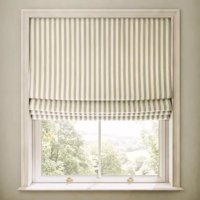 House of Hackney Trematon Stripe Opaque Textile Blind in Green