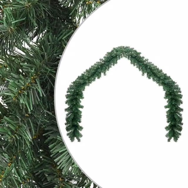 Berkfield Home Green PVC Christmas Foliage Garland, 20 m – 1