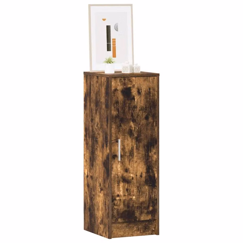Berkfield Home Smoked Oak Shoe Cabinet in Brown, W/D/H: 32 x 35 x 92 cm – 3