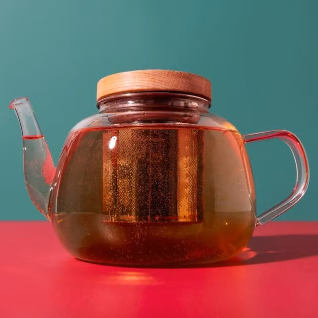 La Cafetiere Rialto 4 Cup Glass Teapot with Infuser, Filter and Lid, 1.2 l, Clear