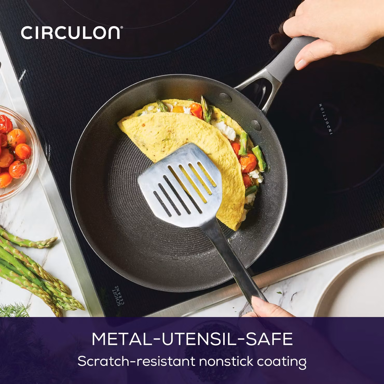 Circulon ScratchDefense Extreme Non Stick Frying Pan, Grey, 30 cm – 5