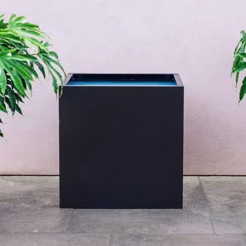 Primrose Black Galvanised Steel Ornamental Cube Planter Jumbo W/D/H: 60 x 60 x 60 cm – 2