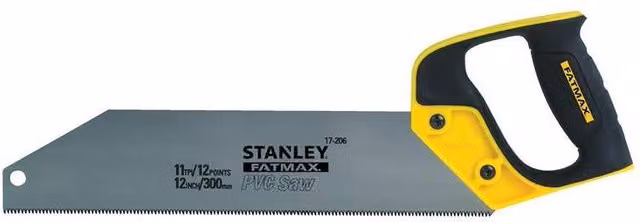 Stanley FatMax PVC and Plastic Manual Saw, Yellow, 300 mm – 3