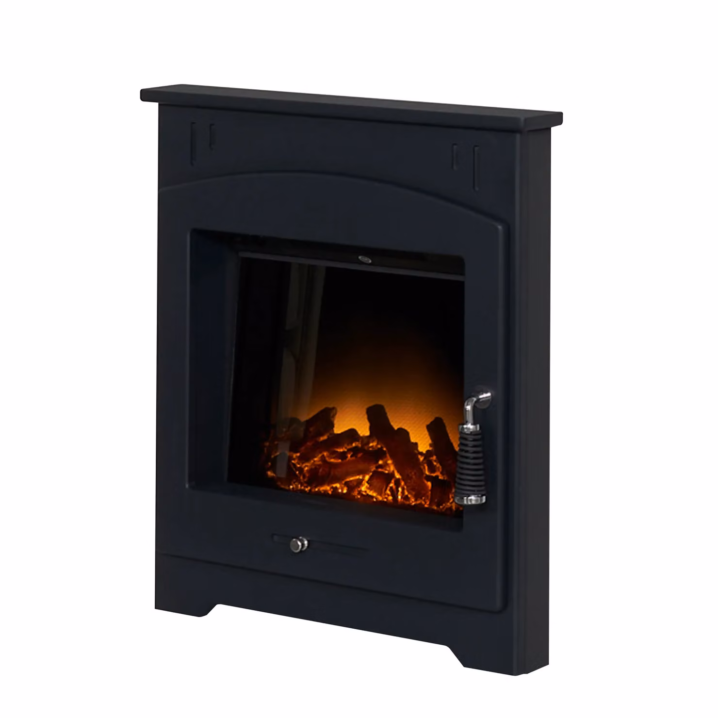Adam Fires & Fireplaces Holston Black Electric Inset Stove with Remote Control – 5