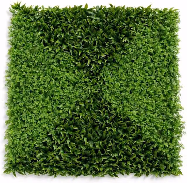Leaf Mixed Foliage Green Artificial Wall Panel, 100 cm