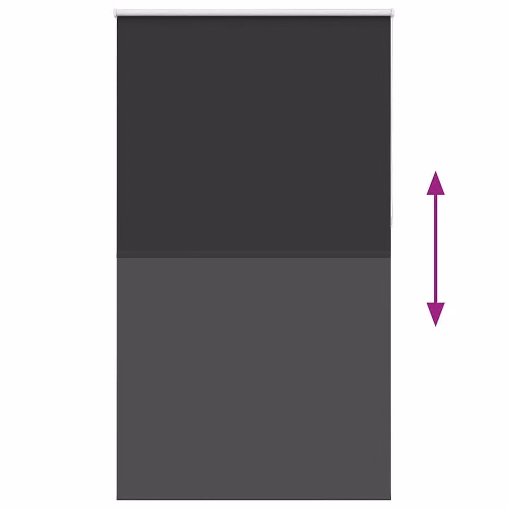 Berkfield Home Blackout Roller Blind in Black, Thermal Insulating Polyester, W: 130 cm, H: 210 cm – 2