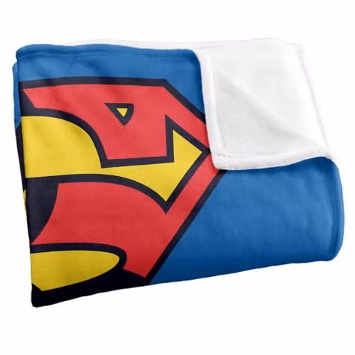 Warner Bros. Superman Shield 1993 Super Soft Fleece Throw Blanket in Black and Red, W/D/H: 91 x 147 cm – 2
