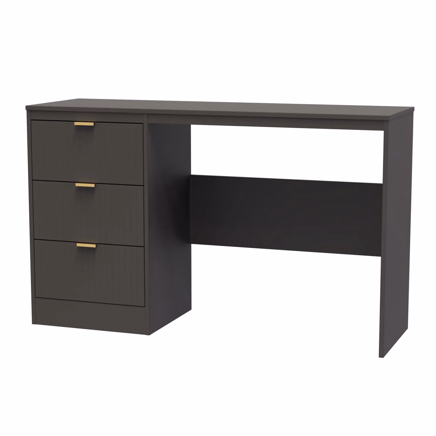 Ready Assembled 2 U Denver 3 Drawer Desk in Dark Grey – 2