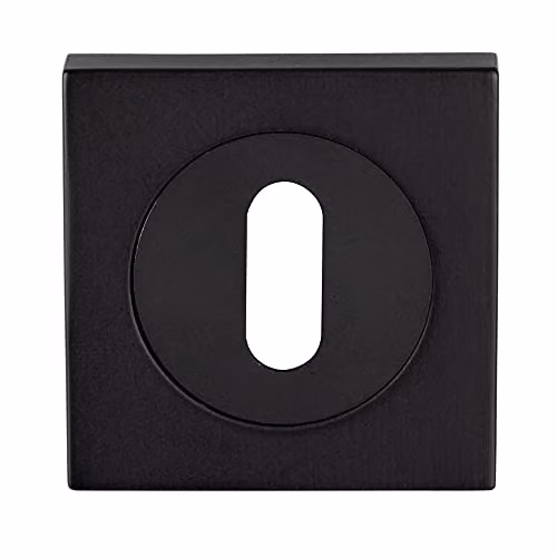 Loops Square Lock Profile Escutcheon, Matt Black, Concealed Fix, 51 x 51 mm – 2
