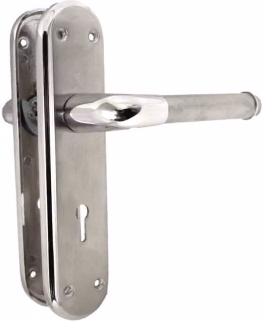 Betley Butterfly Door Handle in Chrome and Silver
