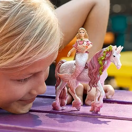 Schleich Bayala Mermaid Feya and Underwater Unicorn Figure Set, Multicolour and Gold – 5