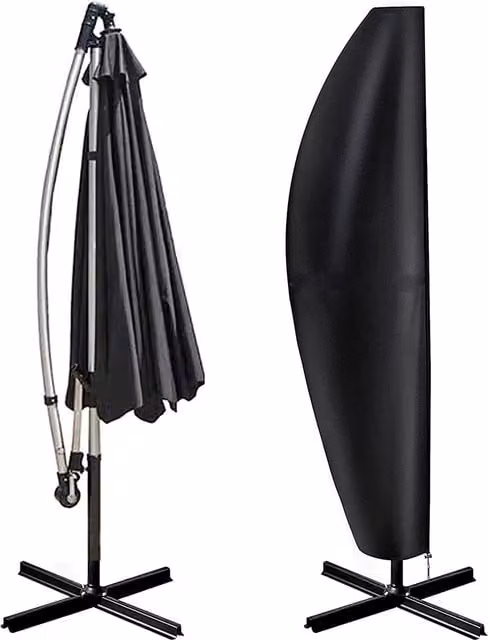 Gr8 Garden Black Parasol Cover for Outdoor Umbrellas