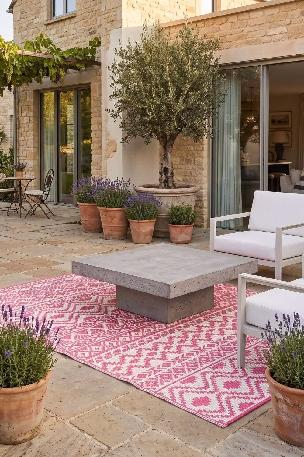 Homescapes Luxury Outdoor Rug Pink Tia Aztec, W/D: 240 x 300 cm – 6