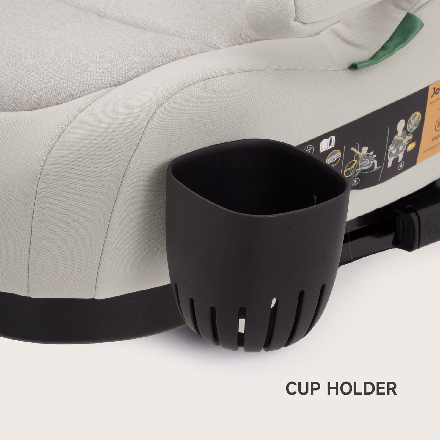 Aosom UK Grey ISOFIX Car Booster Seat with ECE R129 i-Size and Cup Holder, W/D/H: 42 x 40 x 17 cm – 5