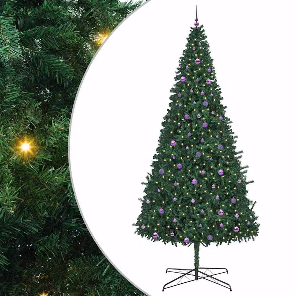 Berkfield Home Green Christmas Tree with Decorative String Lights, 400 cm – 2