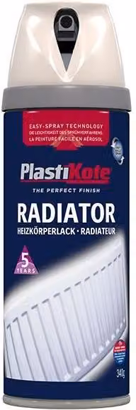 Plastikote Twist & Spray Radiator Paint, Magnolia, 400 ml