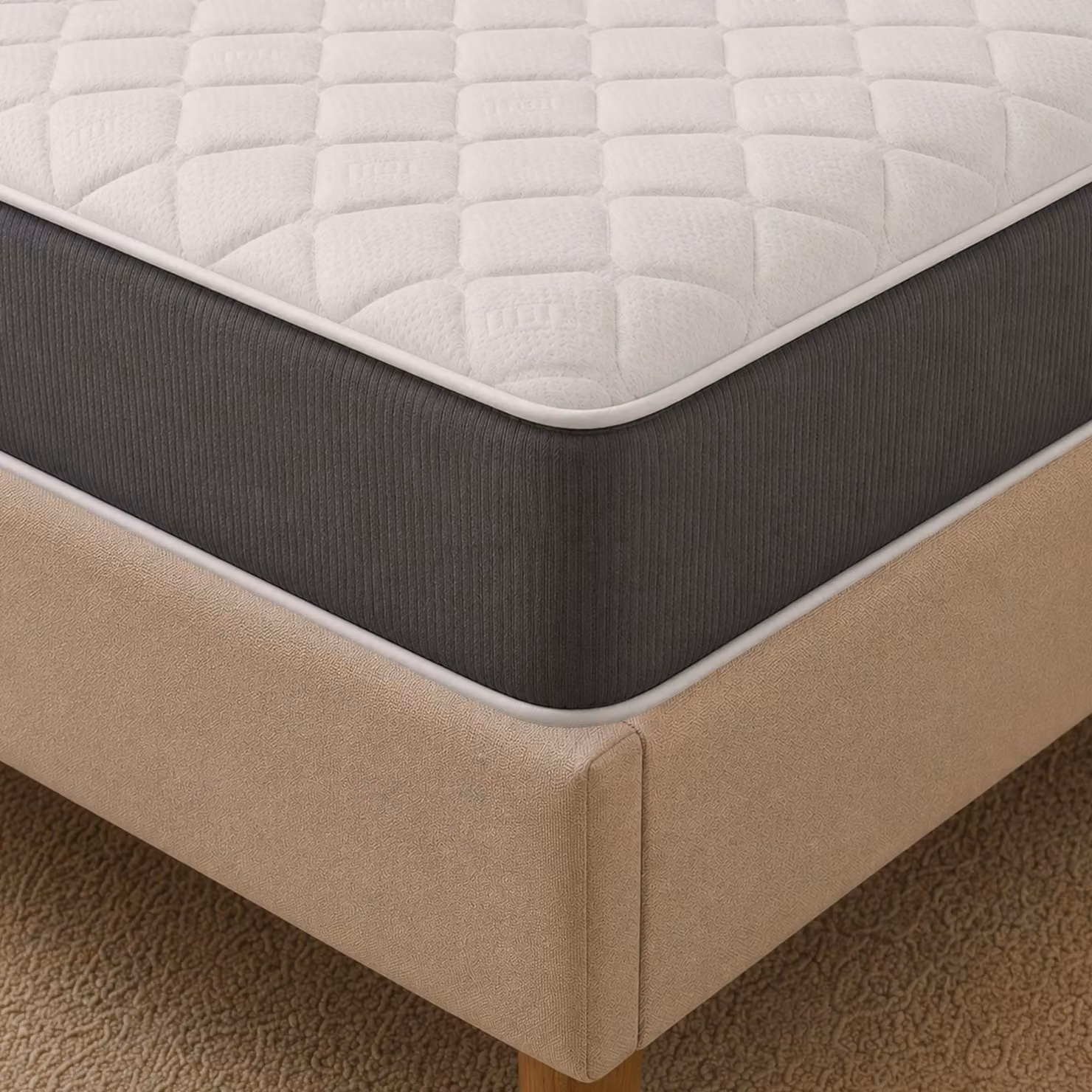 Starlight Beds Hybrid Memory Foam and Spring Mattress, Soft Feel, Black, W/D/H: 90 x 200 x 18 cm – 2