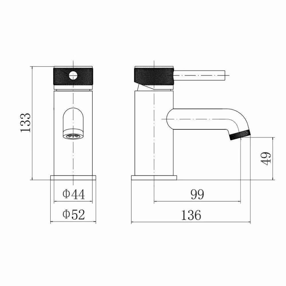 Balterley Round Mono Basin Mixer Tap in Matt Black – 2