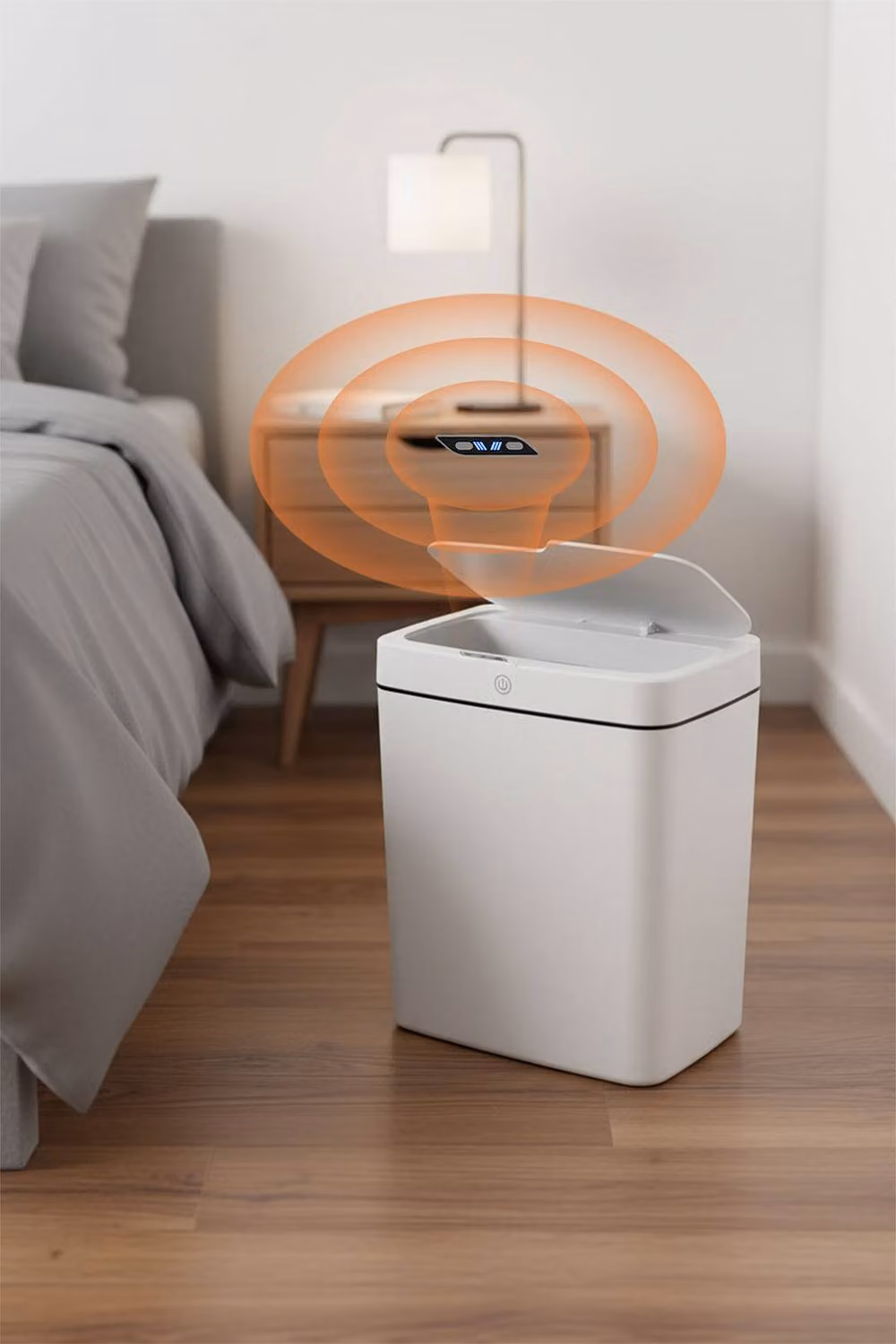 Living and Home 18L Automatic Motion Sensor Rubbish Bin with Soft Close and Odour Filter, White – 2