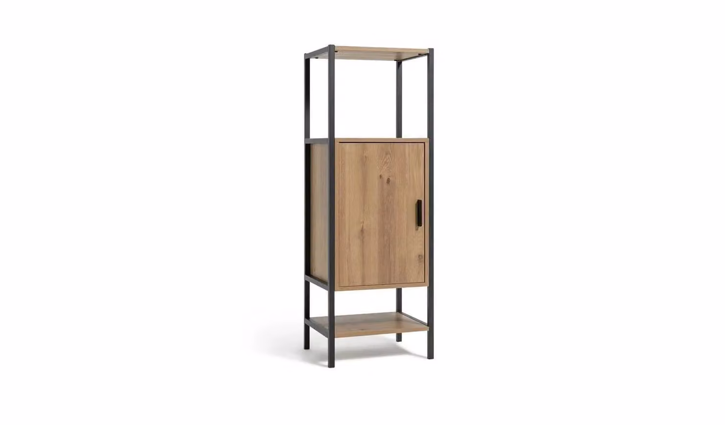 Cheap Furniture Warehouse Industrial Brown Bathroom Cabinet with Internal Shelves, H 115 x W 35 x D 40 cm