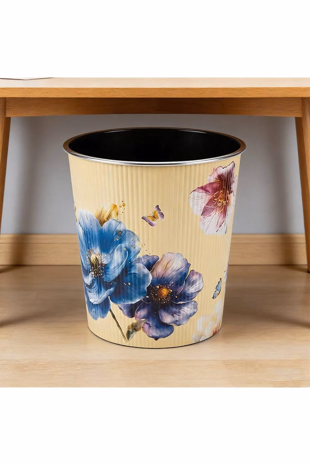 KDMD Floral Round Plastic Waste Bin, Multicolour, W/D/H: 24 x 23 x 23 cm – 2