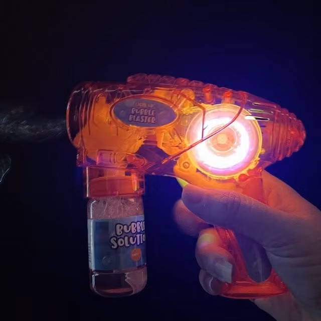 UMKYTOYS Light Up Bubble Blaster with Sound and Light, Multicolour