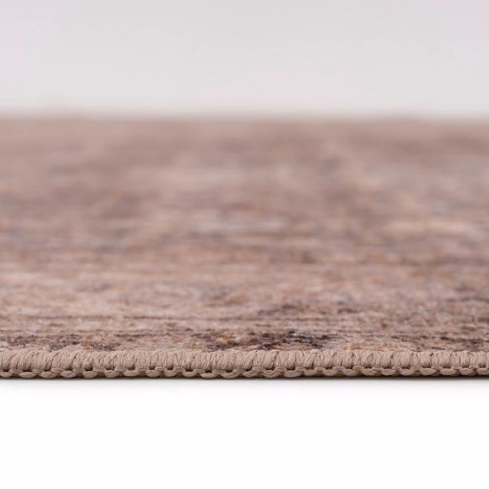 Kukoon Vintage Distressed Soft Pile Area Rug in Beige and Brown, W: 160 cm, D: 230 cm – 4