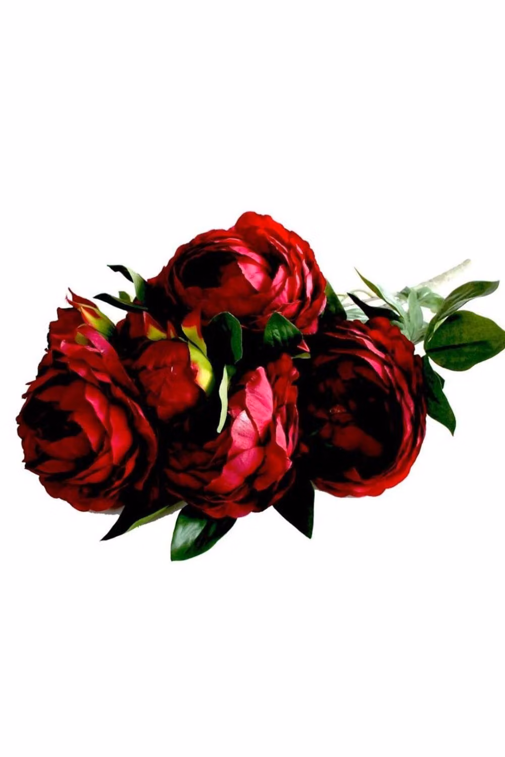 KDMD Red Peony Bush Artificial Textile Flowers – 2