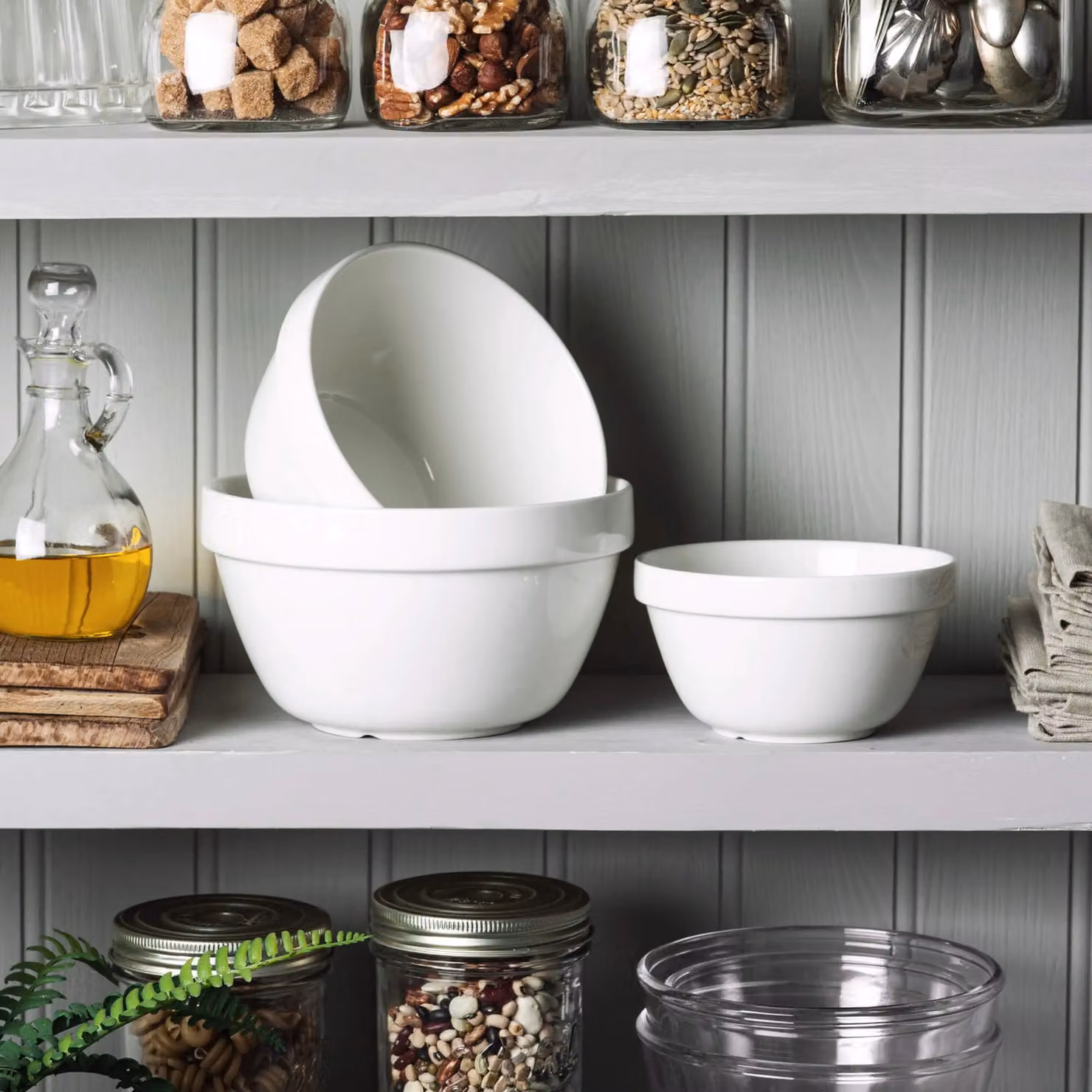 WM Bartleet & Sons Set of 3 White Porcelain Pudding Basins – 3
