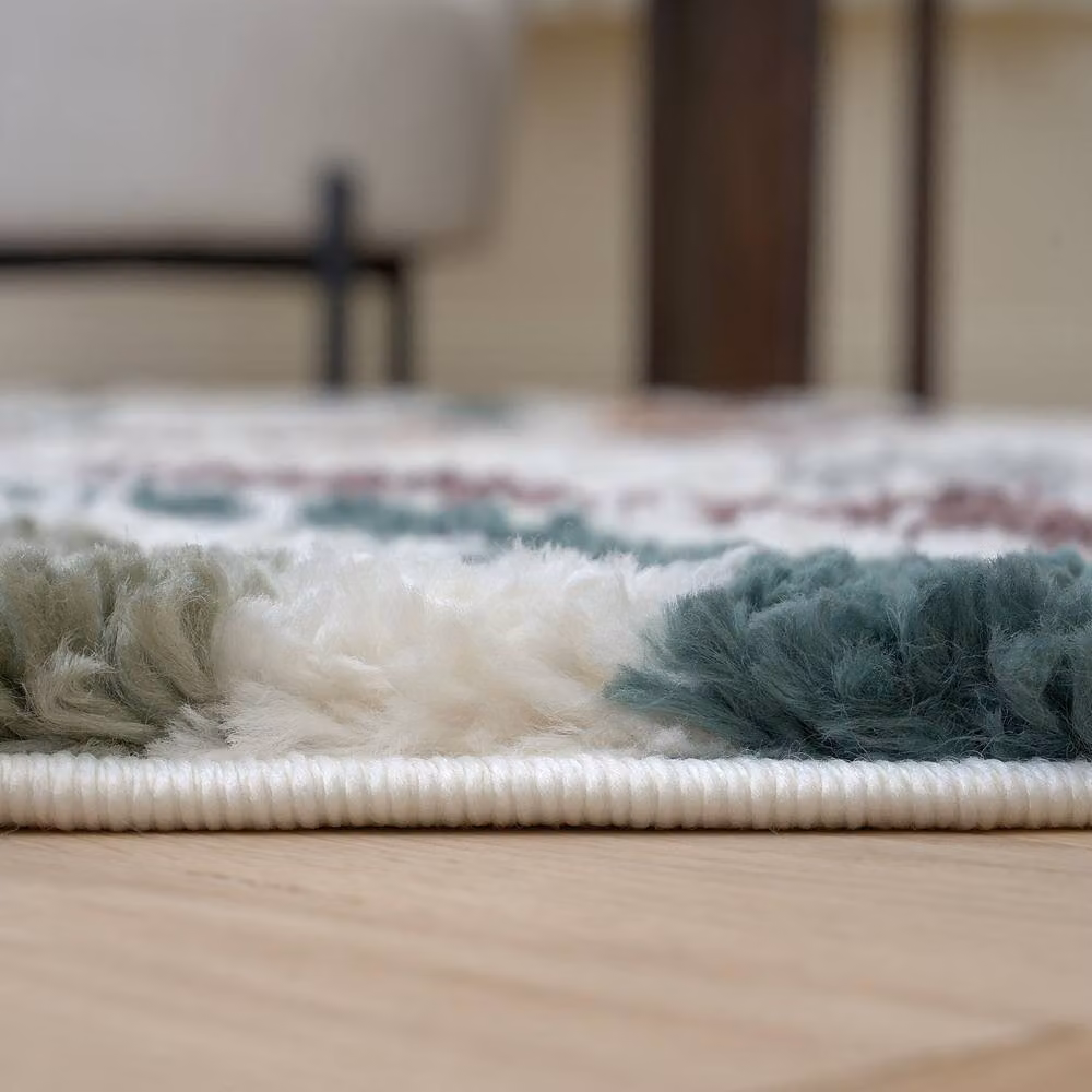 THE RUGS Moodi Rainbow Design Shaggy High Pile Multicolour Living Room Rug, W: 160 cm, L: 230 cm – 4