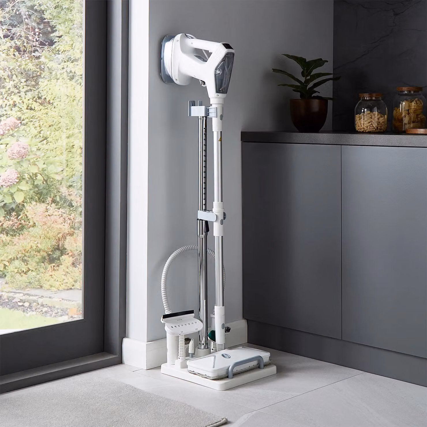Geepas Steam Mop and Handheld Steam Cleaner with 6 Attachments, White – 2