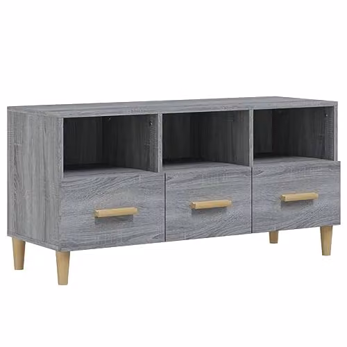 vidaXL Modern TV Cabinet in Grey Sonoma, W/D/H: 102 x 36 x 50 cm – 1