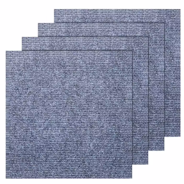SPETLEK 20 Pack Patchwork Carpet Tiles in Light Grey, W/D/H: 30 x 30 x 1.8 cm