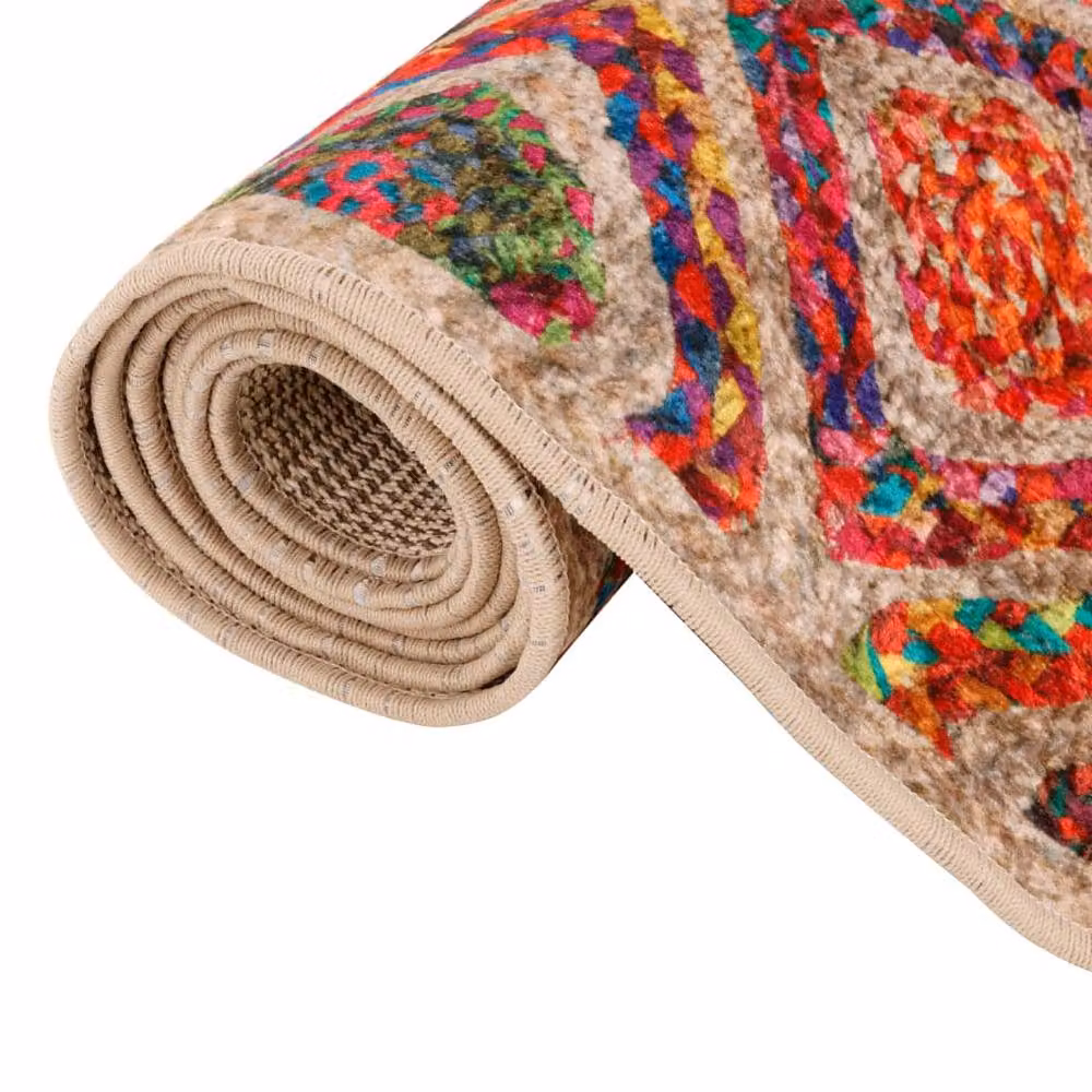 Berkfield Home Washable Multicolour Anti Slip Rug