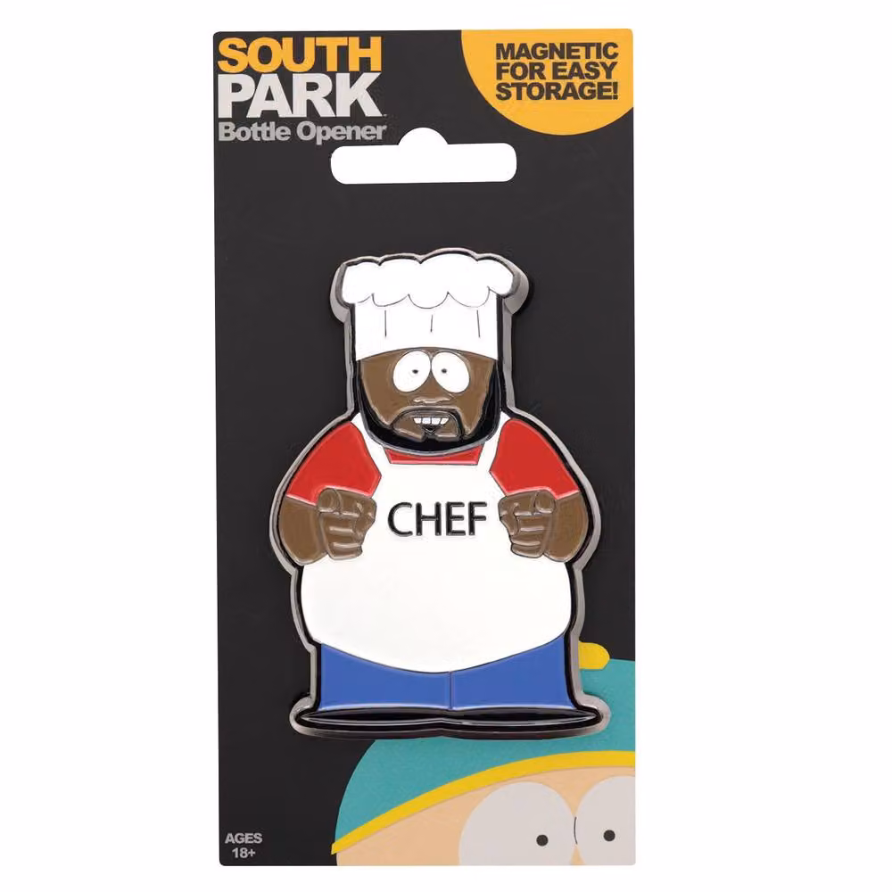 FaNaTtik South Park Chef Metal Magnetic Bottle Opener, Multicolour, W: 9 cm, H: 6.2 cm – 2